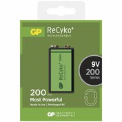 Baterie 9V 200mAh GP ReCyko+, 1 ks (blistr)