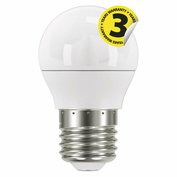 LED žárovka   6W (40W) E27, mini globe, EMOS, teplá bílá