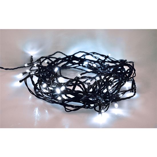 Solight LED venkovní vánoční řetěz, 200 LED, 10m, IP44, studená bílá 1V06-W