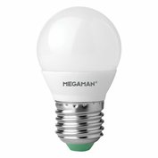 LED žárovka   5,5W (40W) E27, mini globe, MEGAMAN, teplá bílá