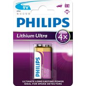 Baterie 9V Philips Lithium Ultra (6FR61) 1 ks