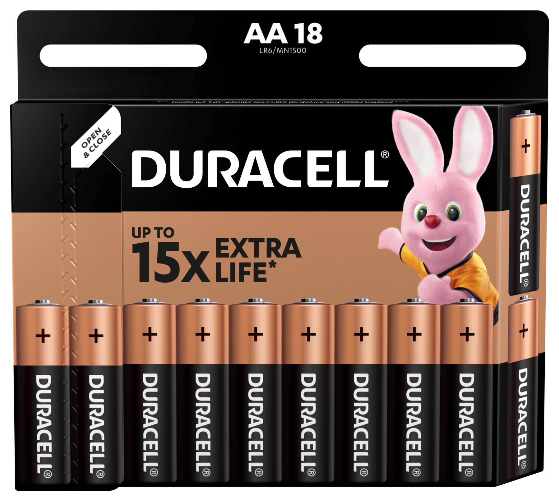 Baterie Duracell AA LR6 18 ks (blistr) Baterie Duracell Basic AA, MN1500 18 ks, množstevní sleva -5%