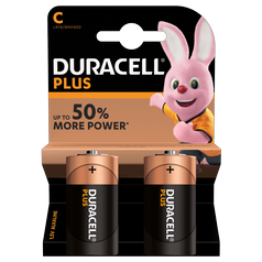 Baterie LR14/C DURACELL Plus, 2 ks (blistr)