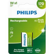 Baterie 9V 170mAh Philips MultiLife, 1ks (blistr)