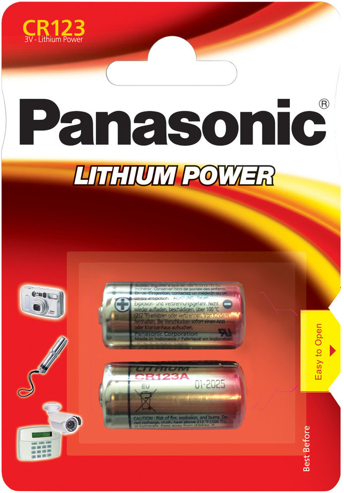Panasonic CR123 2BP Li 2 ks Lithiová baterie CR123 duo pack, akce