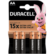 Baterie AA/LR6 DURACELL Basic, 4 ks (blistr)