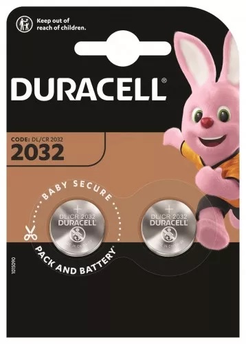 Duracell CR2032 2 ks DURACELL knoflíkový článek 3V, CR2032 (DL2032)+50%, duo pack