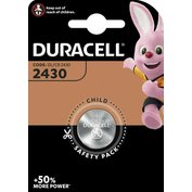 Baterie CR2430 DURACELL, 1 ks (blistr)