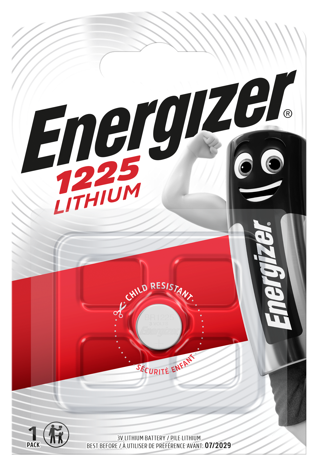 Energizer CR1225 1ks, 7638900411560 Lithiová knoflíková baterie Energizer CR 1225