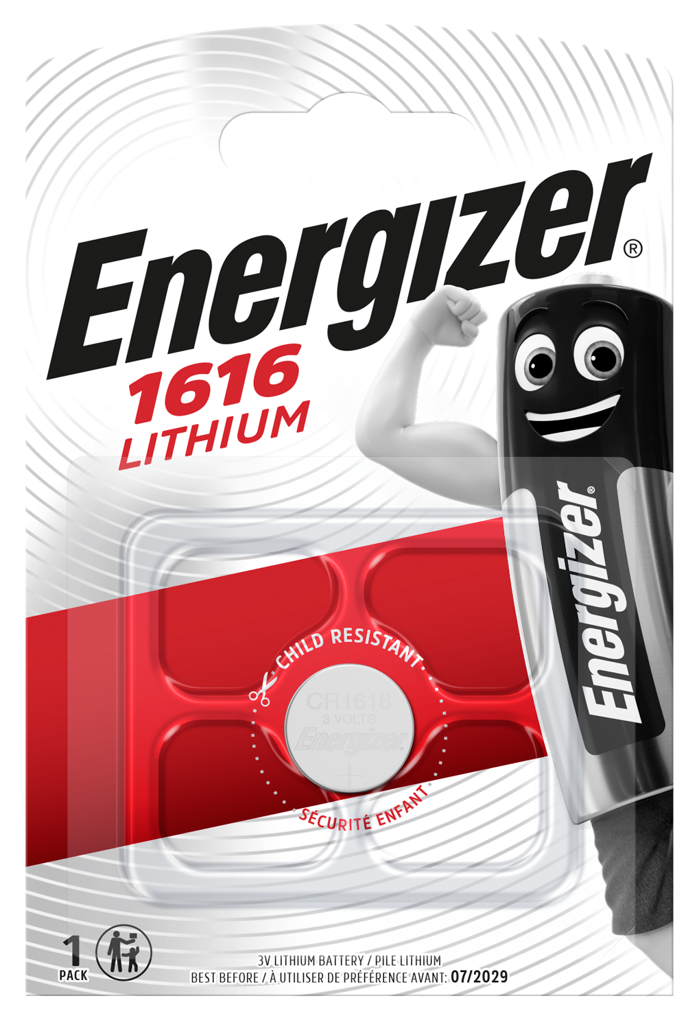 Baterie CR1616 ENERGIZER, 1 ks (blistr)