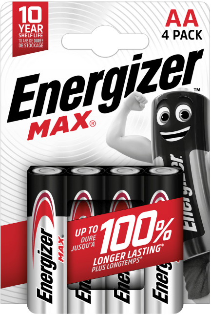 Energizer Max LR06 AA 4 ks alkalické výkonné AA baterie