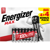 Baterie AAA/LR03 ENERGIZER MAX 4+4 (blistr)