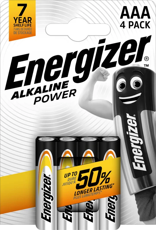 Baterie Energizer Power AAA alkalická mikrotužka energizer, Baterie ENERGIZER Alkaline LR03