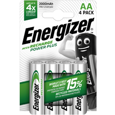 Baterie AA/HR6 2000mAh ENERGIZER POWER PLUS, 4 ks (blistr)