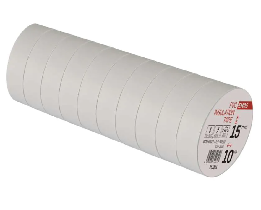 Izolační páska PVC 15mm/10m bílá, F61511