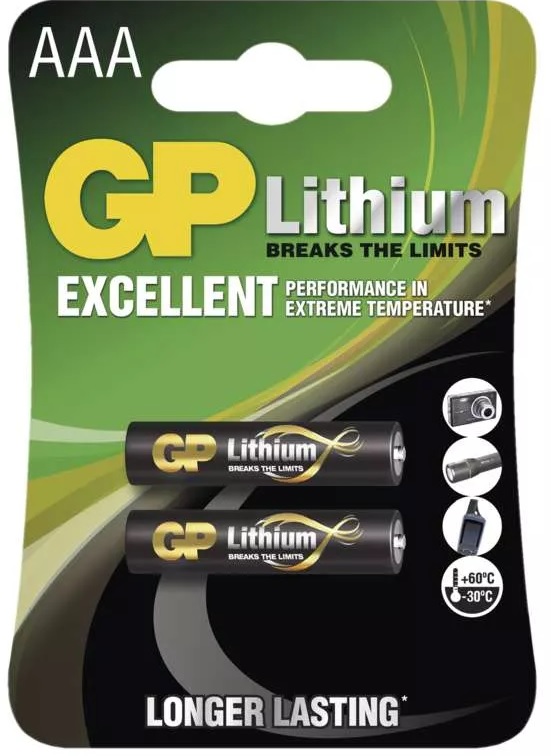 GP B15112 AAA 2 ks lithiové baterie 1,5 V