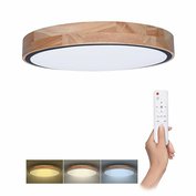 LED svítidlo 48W, 3360lm, stmívatelné, dálkové ovládání, 40cm, Solight Iron Oak