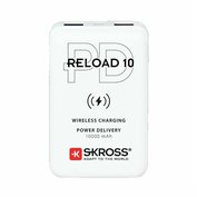 Powerbanka SKROSS Reload 10 Wireless Qi PD, 10000mAh, USB A+C, bílá