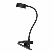 LED stolní lampička, 2W, 210lm, 3CCT, černá, clip, nabíjecí, Solight