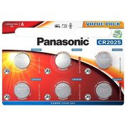 Baterie CR2025 Panasonic, 6 ks (blistr)