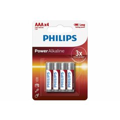 Baterie AAA/LR03 PHILIPS Power Life, 4 ks (blistr)