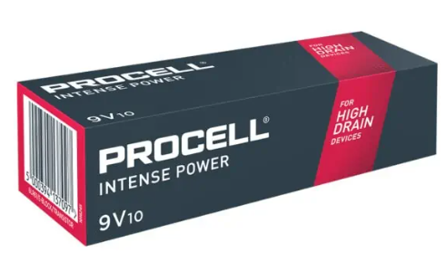 Baterie Duracell PROCELL 9V 10ks alkalická 9V baterie Procell Intense