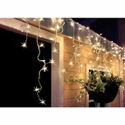 LED vánoční závěs 120 LED, 3m x 0,7m, přívod 6m, rampouchy, teple bílý, SOLIGHT