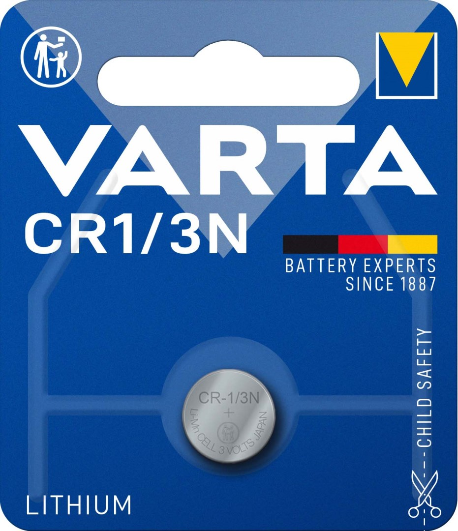 Baterie CR1/3N VARTA, 1 ks (blistr) Lithiová knoflíková baterie Varta CR 1/3 N