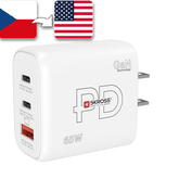 USB rychlonabíjecí adaptér GaN pro použití v USA, typ A, SKROSS