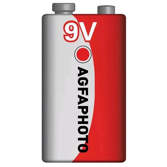 AgfaPhoto 9V baterie, zinková, shrink 1ks obyčejná 9V baterie