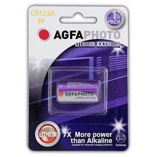 AgfaPhoto lithiová foto baterie CR123A, blistr 1ks, 3V
