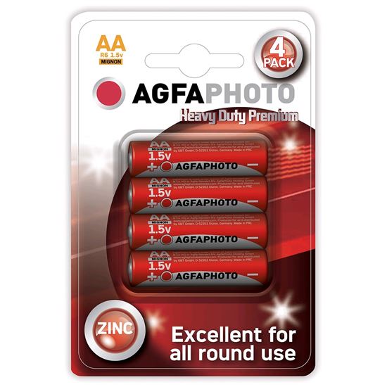 AgfaPhoto zinková baterie AA, blistr 4ks AP-R06-4B
