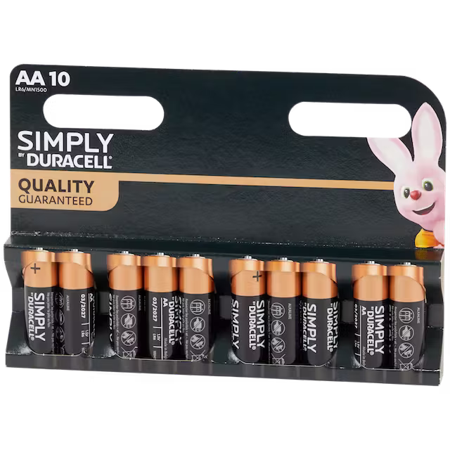 Baterie Duracell Simply AA LR6 10 ks (blistr)