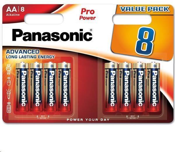 Baterie Panasonic Pro Power AA LR6 8ks alkalické baterie Panasonic Gold AA
