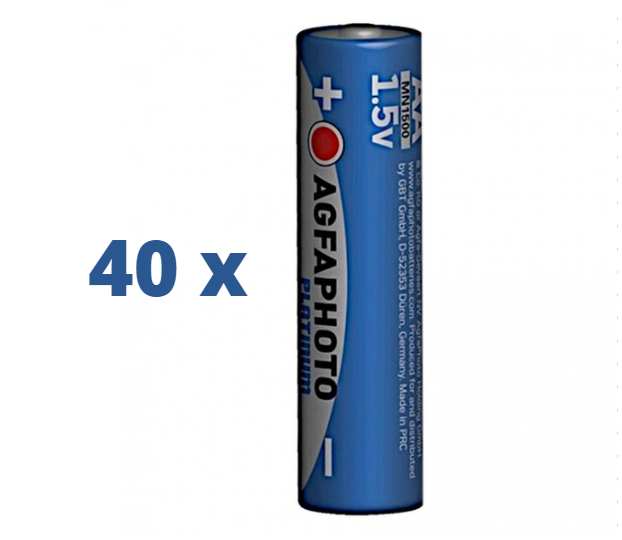 Baterie AA/LR6 AGFAPHOTO, 40 ks (shrink), AP-LR06-10S Levná alkalická baterie AA