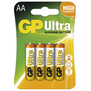 Baterie AA/LR6 GP Ultra Alkaline, 4 ks (blistr)