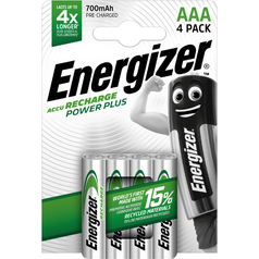 Baterie AAA/HR03 700 mAh ENERGIZER POWER PLUS, 4 ks (blistr)