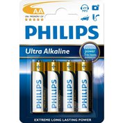 Baterie AA/LR6 PHILIPS Ultra Alkaline, 4 ks (blistr)