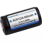 Nabíjecí baterie 16340 / RCR123A 800mAh (Li-Ion), KEEPPOWER