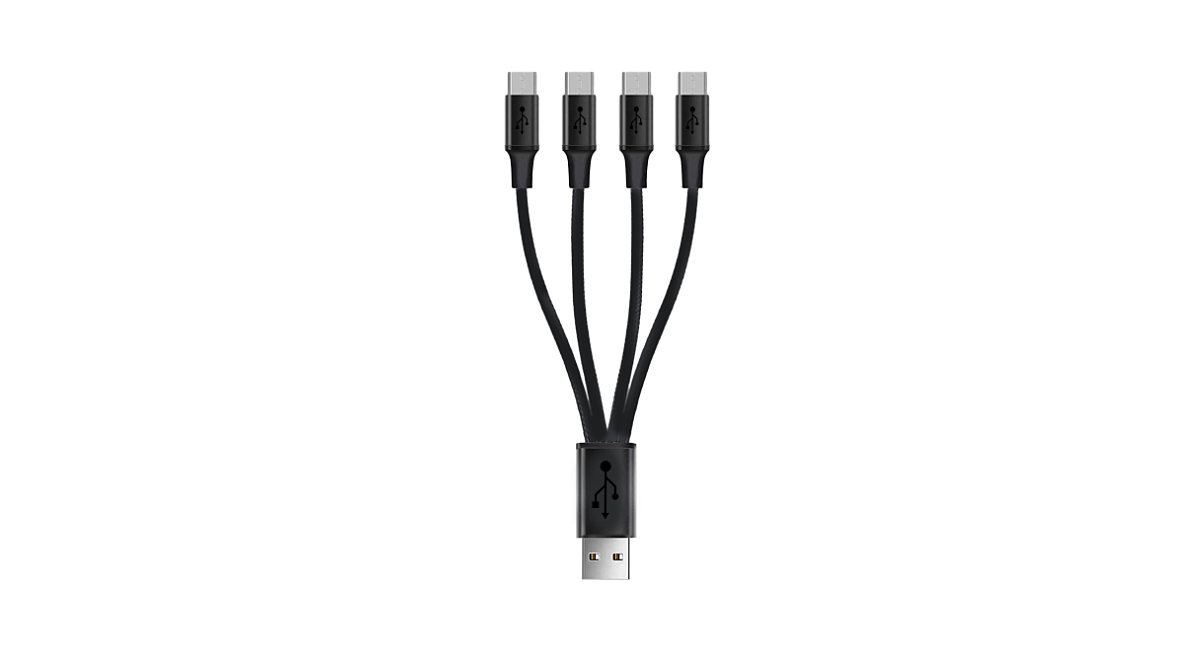 Čtyřnásobný nabíjecí micro USB kabel