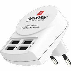 USB nabíjecí adaptér, 4xUSB - A, 4800mA, SKROSS