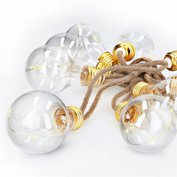 LED dekorativní žárovky na přírodním provazu, 10x žárovka, 30 LED, 180 cm, časovač 3x AA, SOLIGHT