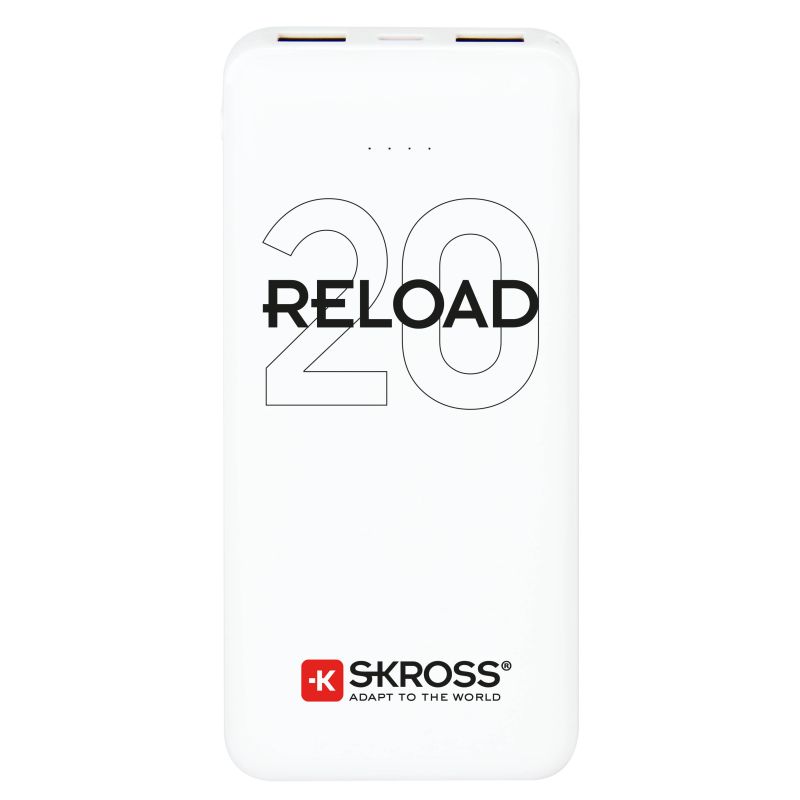 Powerbank SKROSS Reload 20, 20000mAh, 2x 2A výstup, microUSB kabel DN57