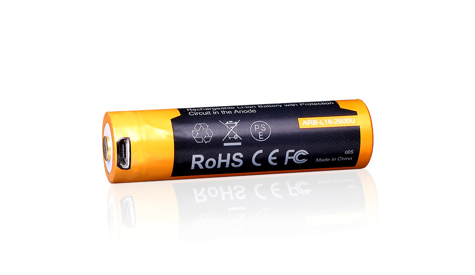 Dobíjecí baterie Fenix 18650 2600 mAh USB Li-ion 18650 s nabíjením přes microUSB