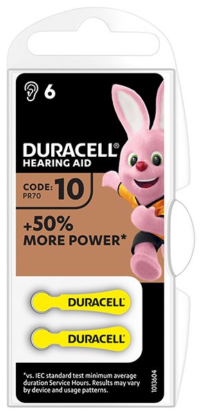 Baterie Duracell DA10 6ks naslouchadlové baterie, množstevní sleva -5%