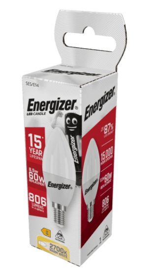 Energizer S17359 LED svíčková žárovka 8,5W Patice E14 2700K