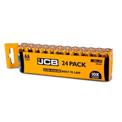 JCB OXI DIGITAL alkalická baterie LR06, shrink 24 ks akční balení baterií AA JCB OXI, ultra alkalická baterie