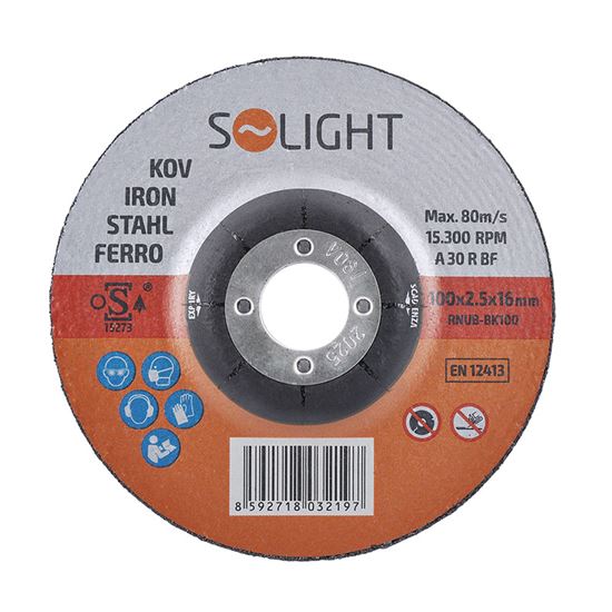 Solight RNUB-BK100 Řezný kotouč na ocel k brusce Solight RNUB100