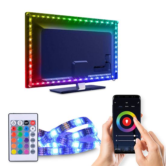 LED smart WiFi RGB pásek pro TV, 4x50cm, USB, SOLIGHT WM58