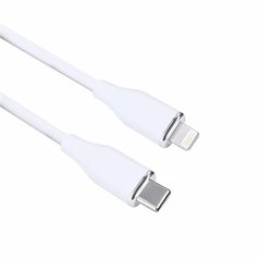 Silikonový USB-C kabel 1 m, USB-C konektor - Lightning konektor, Solight